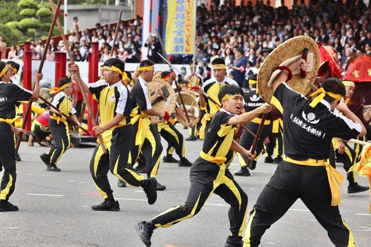 台灣特色獅陣表演。林林攝