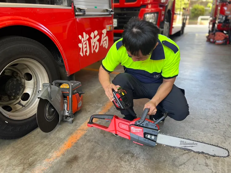 竹市消防局防颱器材整備。新竹市府提供