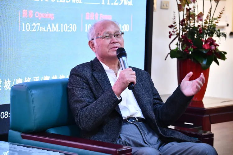 第三屆全國藝術教育貢獻獎終身成就獎的廖修平教授現身座談會，帶領大家領略藝術之美。校方提供