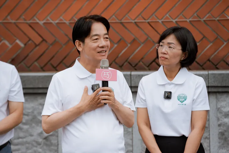 賴清德在洗地前致詞。賴清德競辦提供