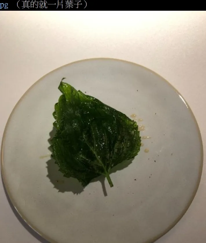發文者說「真的就一片葉子」。翻攝自論壇PTT