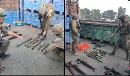 據稱這些都是這次哈瑪斯所使用的不同種類武器。翻攝War Noir推特