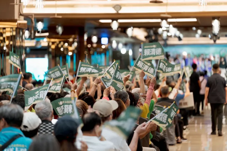 現場聚集1200名支持者。民進黨提供