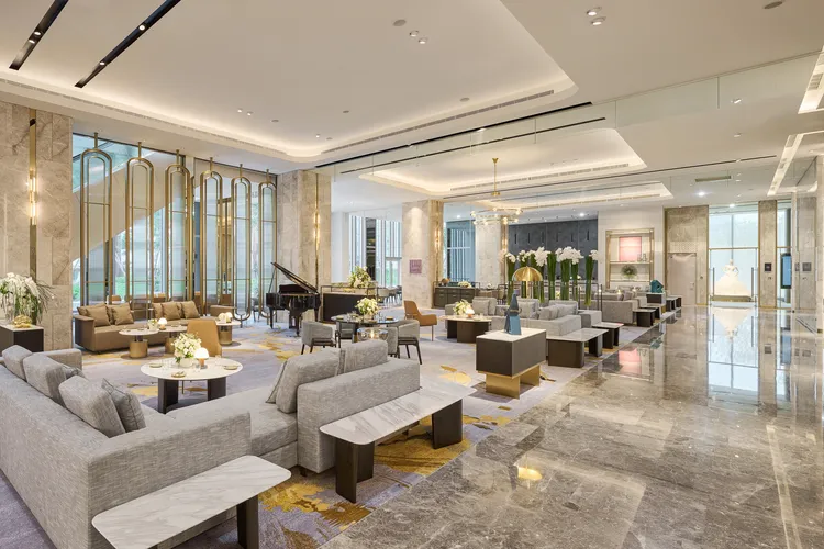 台北漢來大飯店大廳酒廊。漢來提供