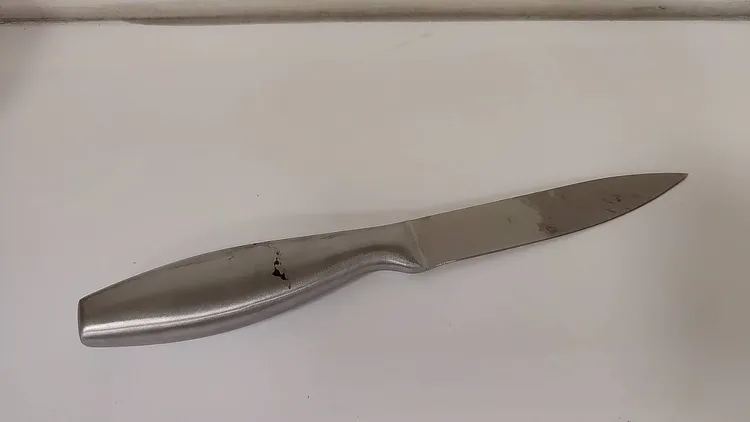 行凶用的水果刀。民眾提供