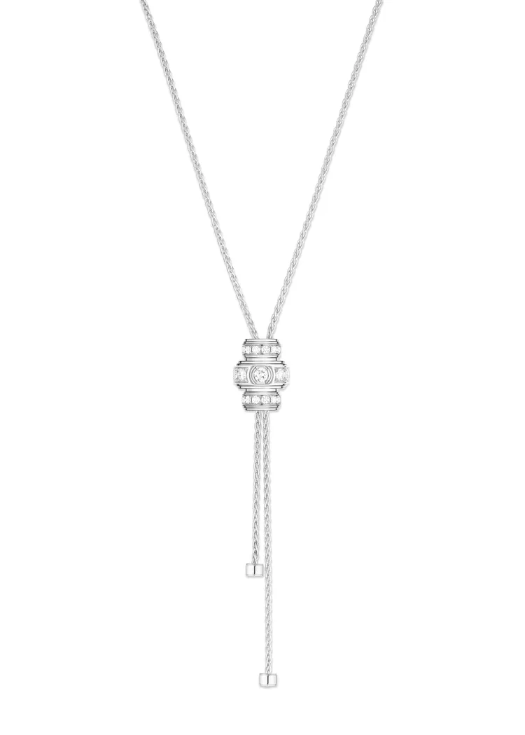 PIAGET Possession系列18K白金鑽石流蘇項鍊，50萬5000元。品牌提供