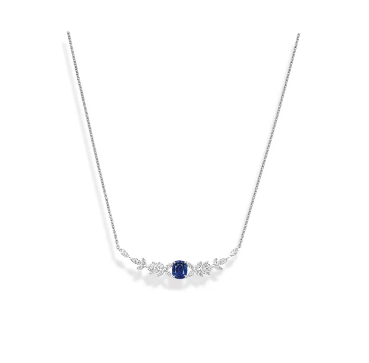 PIAGET Treasures系列18K白金藍寶石鑽石項鍊，232萬元。品牌提供