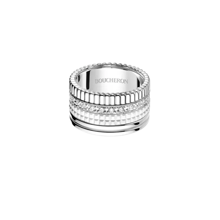 BOUCHERON Quatre Double White系列戒指，33萬5000元。品牌提供