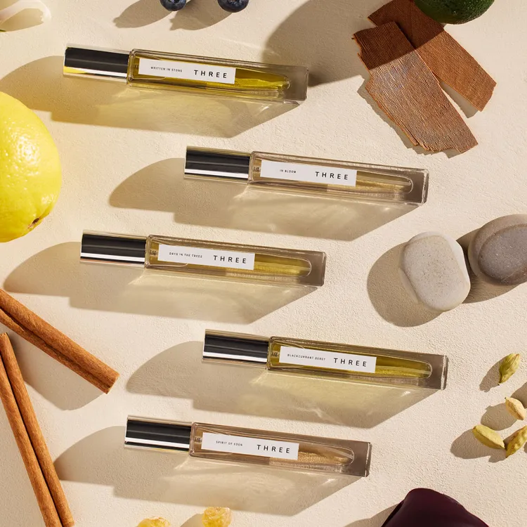 THREE精油淡香水，各9ml／1650元至1750元。品牌提供