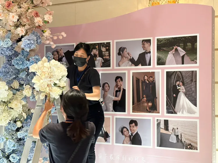 婚禮現場布置。趙大智攝