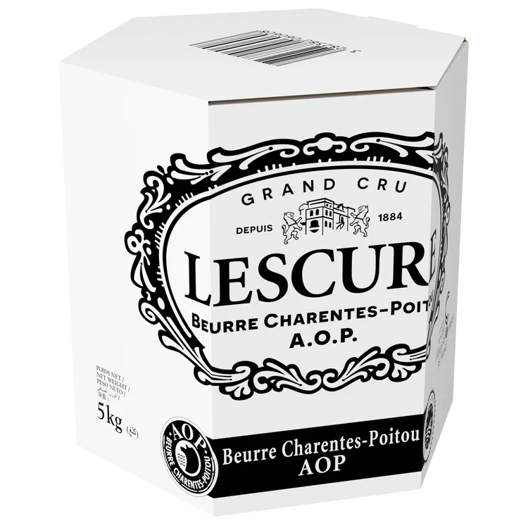法國LESCURE - AOP發酵無鹽奶油。Lescure AOP Butter Block 5KG。主辦單位提供