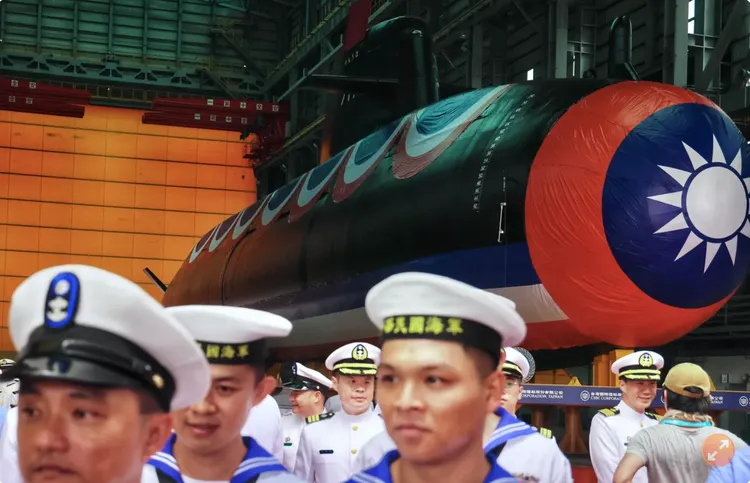 海鯤號潛艦於9月28日舉行下水典禮。資料照片。林林攝