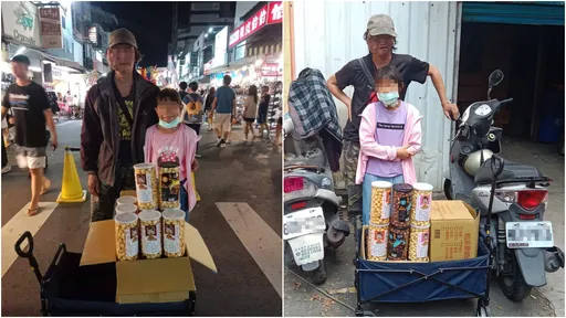 毀容癌父攜女賣爆米花 嘉義人淚推「都是為了家庭付出」