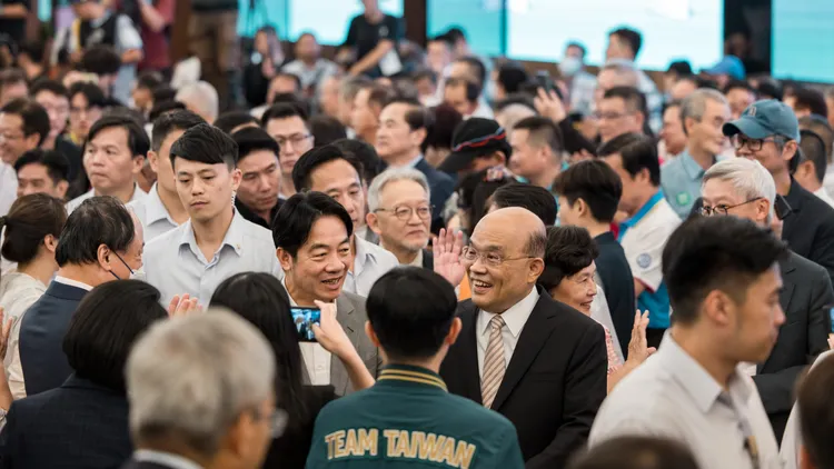 賴清德現身蘇貞昌新書見面會。總統府提供