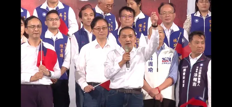 侯友宜強調用生命守護台灣。翻攝畫面