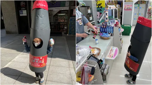 果然金孫！萬聖節竟要求扮養生飲料　阿公笑：算我沒白疼