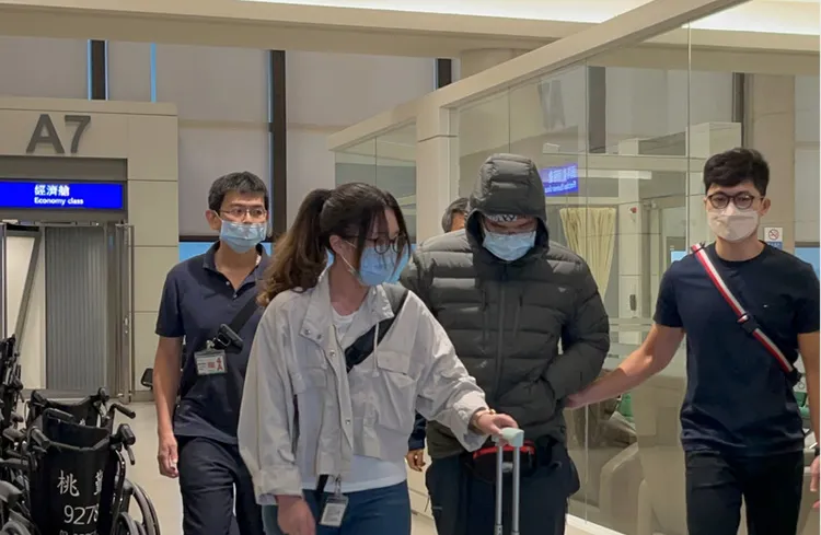 警方專案小組帶走林裕紘協助調查。中央社