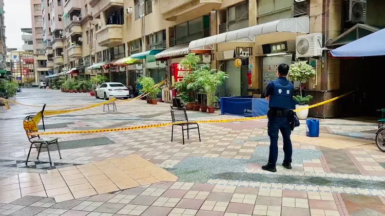 永康某社區大樓驚傳暗夜槍響。王志弘攝