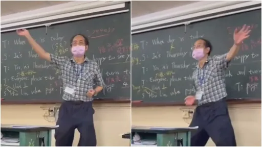 高職英文師賣老命!台上教學得要Battle 惹學生歡呼影片曝光