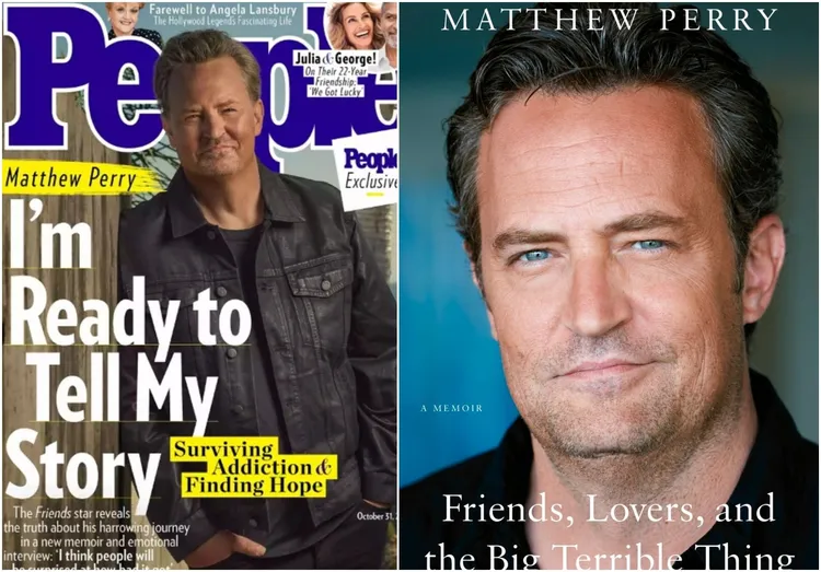 馬修派瑞去年底出版回憶錄。翻攝自PEOPLE、回憶錄封面