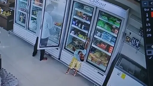 驚悚影片|4歲女童開超市冰箱「瞬間電死」 爸爸在旁忙挑飲料沒發現
