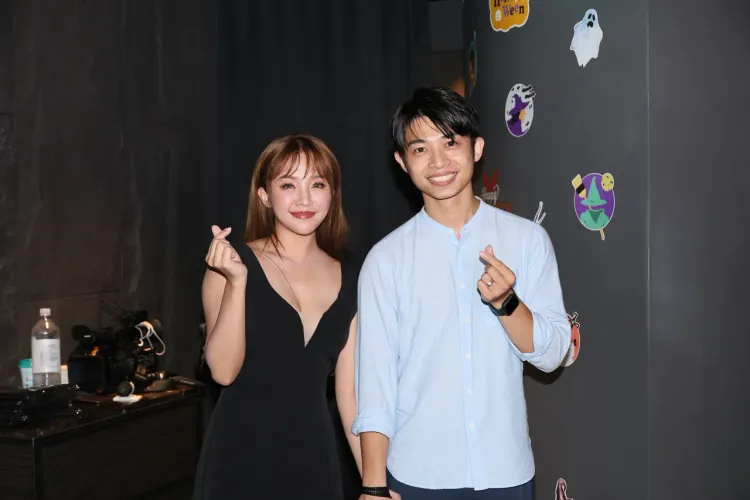 賴慧如的新婚老公，現身慶功宴。娛樂中心攝