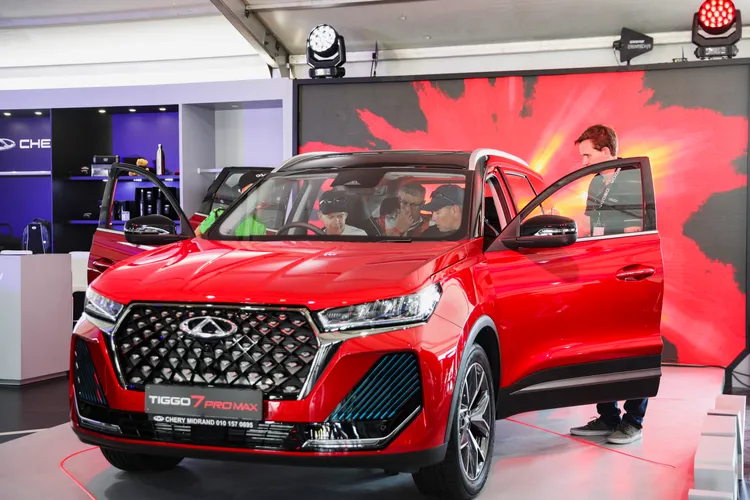 南非約翰尼斯堡汽車展的中國奇瑞汽車。新華社