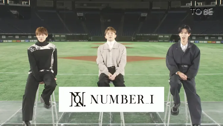 3人昨在東京巨蛋直播，宣布組成新團體「Number_i」。翻攝TOBE OFFICIAL YT