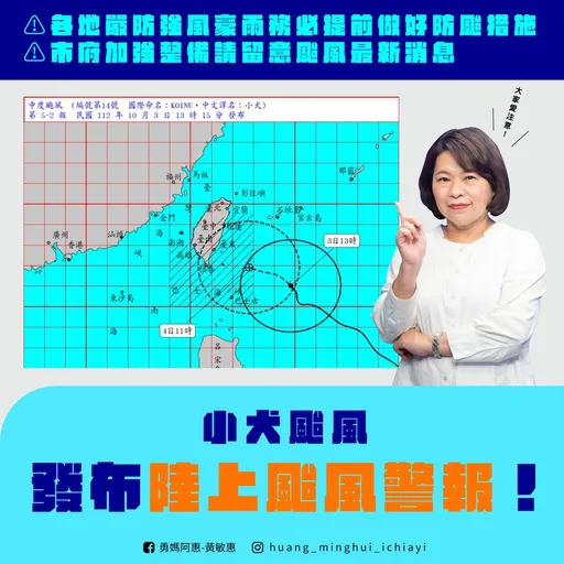 南部唯一！嘉義市照常上班上課　黃敏惠有Guts回應了