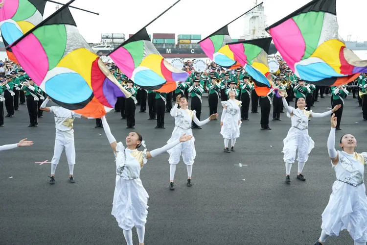 「翡翠騎士」表演一氣呵成，毫無冷場。高市府提供