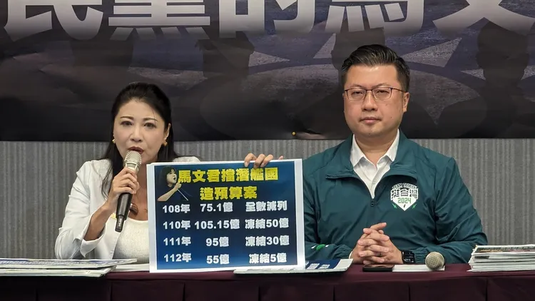 林楚茵5問馬文君。民進黨提供