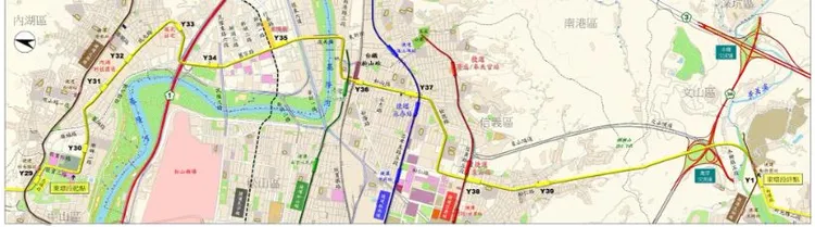 捷運環狀線東環段示意圖。北市捷運局官網