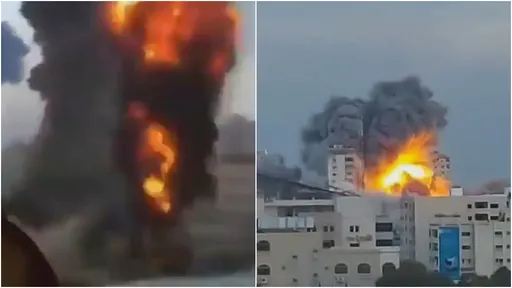 以色列轟炸加薩震撼影片!多棟樓瞬間「化為粉塵」 網驚:比俄軍還猛