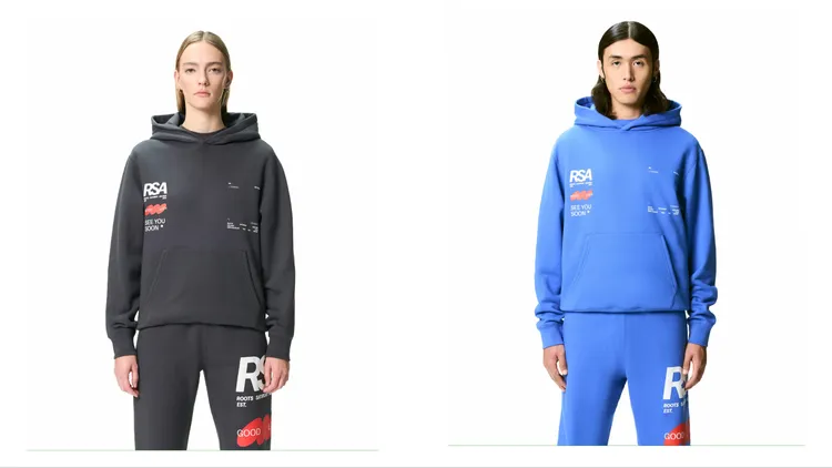 Roots X Mr. Saturday限量聯名系列連帽上衣，各5580元。品牌提供