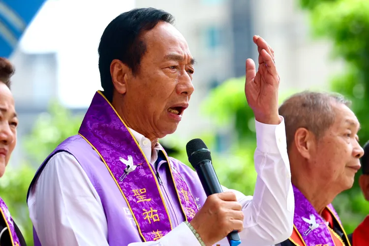 郭台銘有感人民對未來徬徨。彭欣偉攝