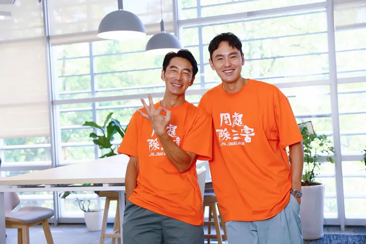 李李仁（左）和阮經天打戲來真的。彭欣偉攝