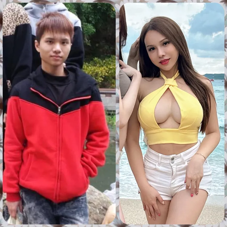 小A辣分享她14年來，從「男孩」變成「正妹」的對比照。翻攝《Little A spicy》粉絲頁