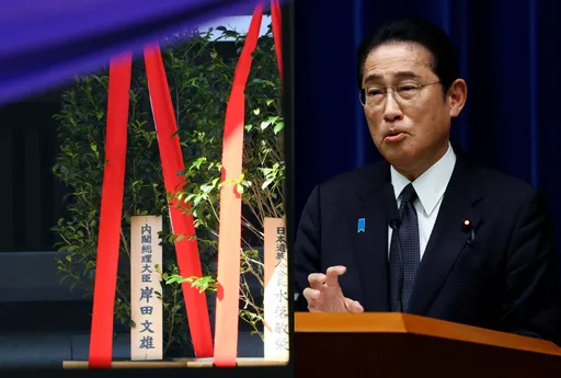 日本靖國神社秋祭 首相岸田向靖國神社供奉供品