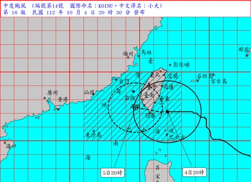 中颱小犬路徑稍偏南！鄭明典曝1雷達迴波圖　網秒懂：護國神山發威