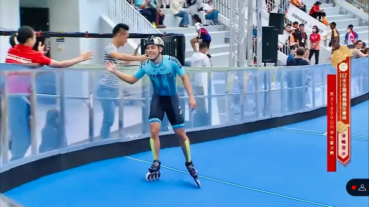 趙祖政以0.03秒險勝。翻攝自全運會直播