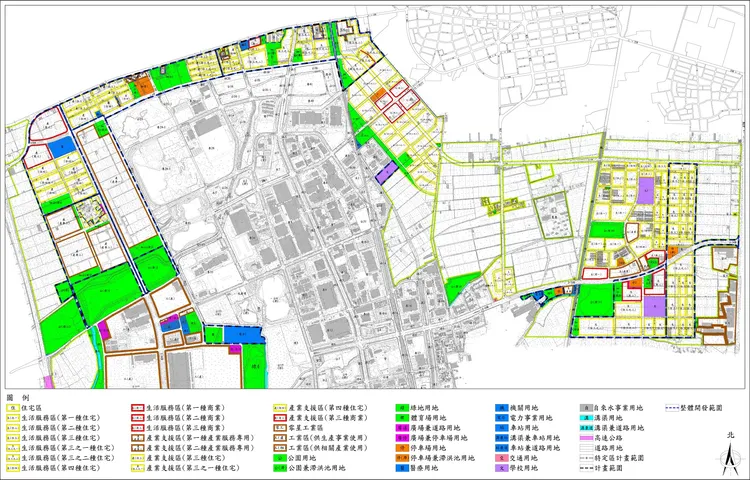 南科土地使用計畫示意圖。南市經發局提供