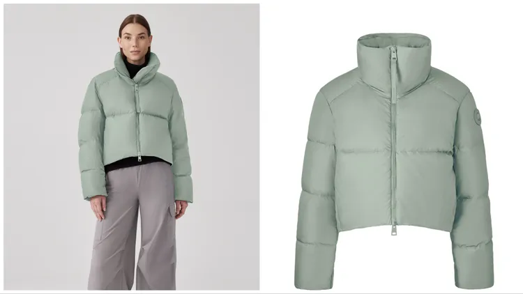 Garnet Cropped Puffer 短版羽絨外套女裝湖水綠，5萬5100元。品牌提供