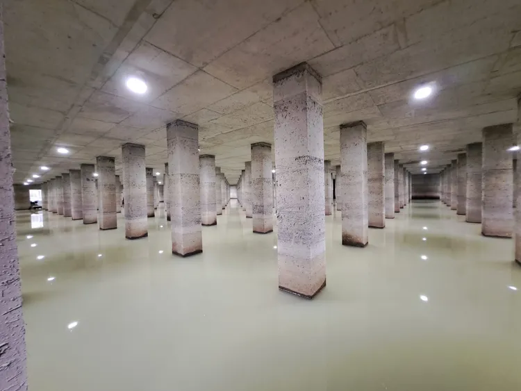 桃園神秘的「地下宮殿」。翻攝陳美梅臉書