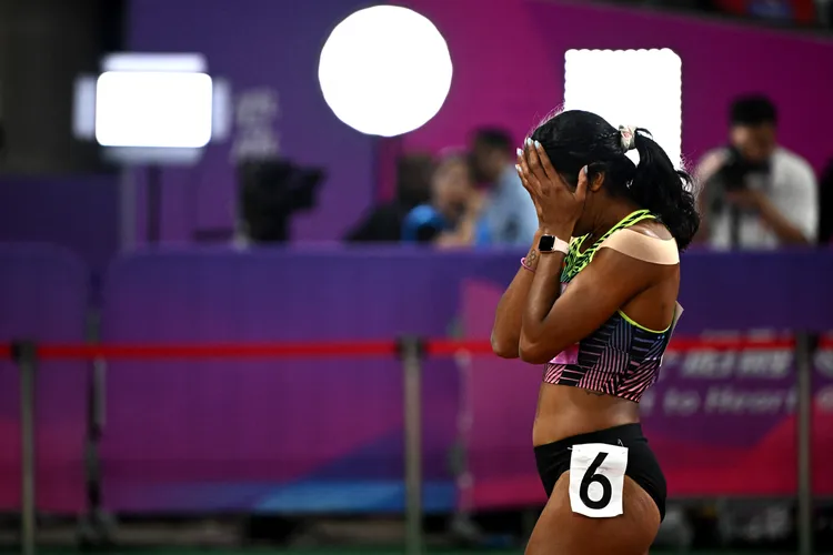 珊蒂奪冠後非常激動。路透社