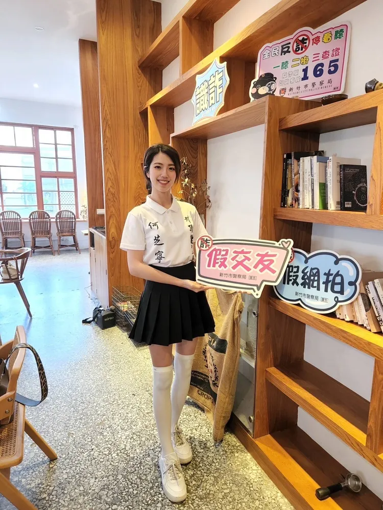 網紅里長何芝寧。新竹市警局提供