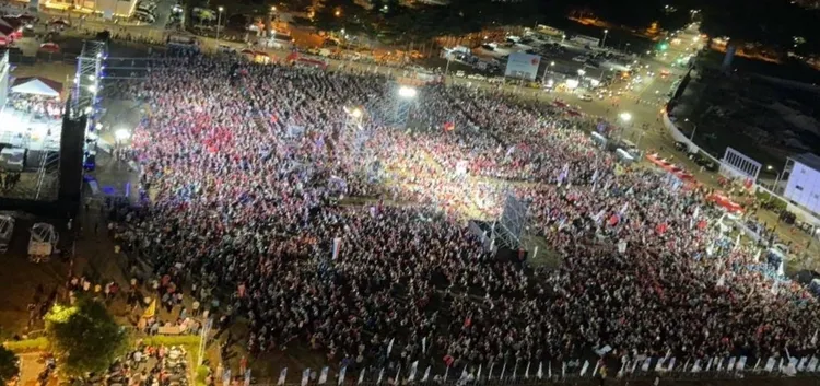 侯陣營估現場湧入近5萬人。侯辦提供