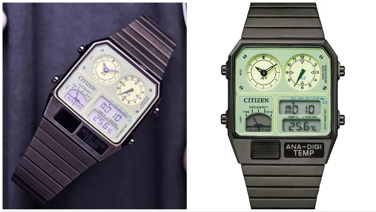 CITIZEN夜光型者限定JG2147-85X腕錶，不鏽鋼錶殼，不鏽鋼錶帶，1萬3900元。品牌提供