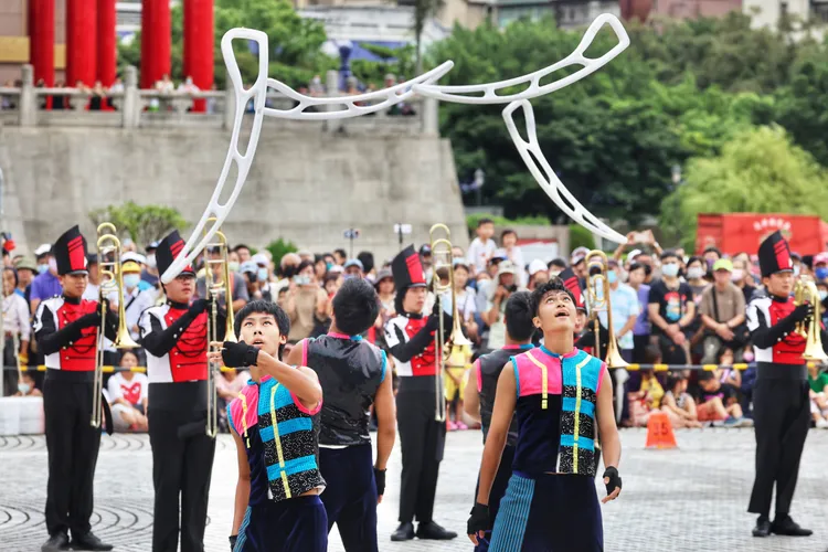 建中表演。林林攝