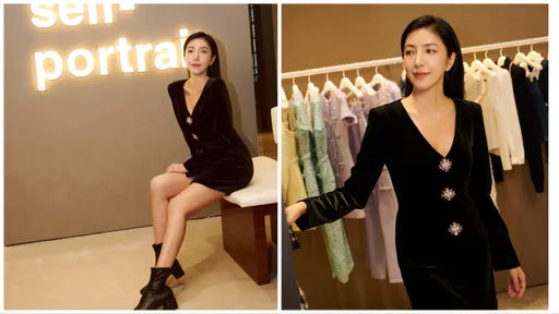 楊謹華化身女王曬逆天長腿　氣勢超足降臨Self-Portrait新店