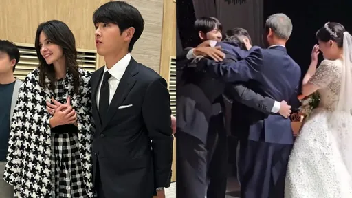 閃到爆!宋仲基結束「偽單身」甜擁洋妻 參加學霸妹婚禮